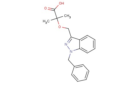 2-((1-苄基-1H-吲唑-3-基)甲氧基)-2-甲基丙酸