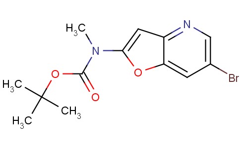 叔丁基-6-溴呋喃并[3,2-b]吡啶-2-基(甲基)氨基甲酸