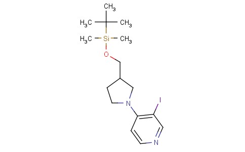 4-(3-((Tert-butyldimethylsilyloxy)methyl)pyrrolidin-1-yl)-3-iodopyridine