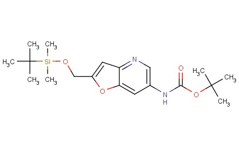 叔丁基2-((叔丁基二甲基硅氧基)甲基)呋喃并[3,2-b]吡啶-6-基氨基甲酸