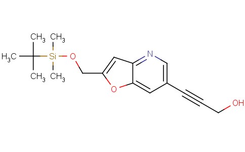 3-(2-((Tert-butyldimethylsilyloxy)methyl)furo[3,2-b]pyridin-6-yl)prop-2-yn-1-ol