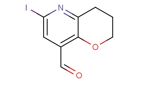 6-碘-3,4-二氢-2H-吡喃并[3,2-b]吡啶-8-甲醛