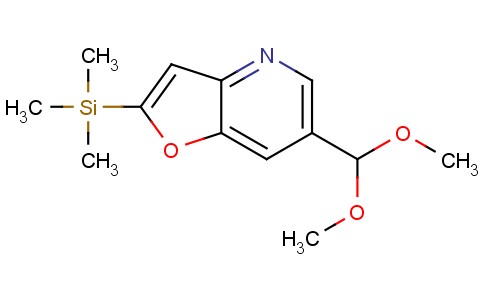 6-(二甲氧基甲基)-2-(三甲基硅烷基)呋喃并[3,2-b]吡啶