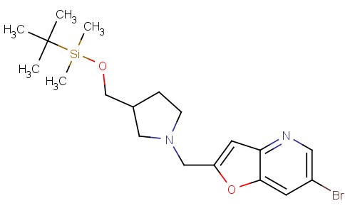 6-溴-2-((3-((叔丁基二甲基硅氧基)甲基)吡咯烷-1-基)甲基)呋喃并[3,2-b]吡啶