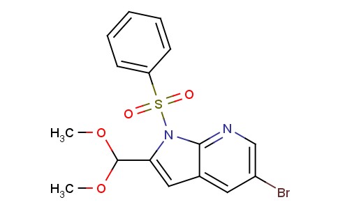 5-溴-2-(二甲氧基甲基)-1-(苯基磺酰基)-1H-吡咯并[2,3-b]吡啶