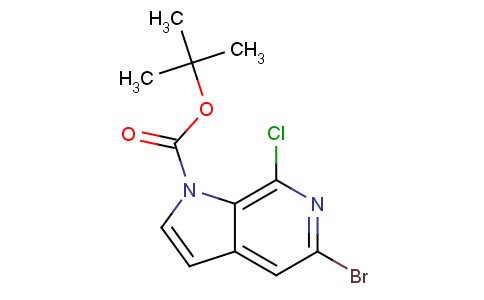 Tert-Butyl 5-bromo-7-chloro-1H-pyrrolo-[2,3-c]pyridine-1-carboxylate