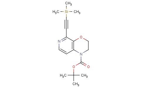 叔丁基5-((三甲基甲硅烷基)乙炔基)-2,3-二氢-1H-吡啶并[3,4-B][1,4]恶嗪-1-羧酸叔丁酯