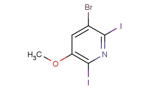 3-溴-2,6-二碘-5-甲氧基吡啶