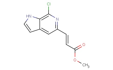 (E)-甲基3-(7-氯-1H-吡咯并[2,3-c]吡啶-5-基)丙烯酸乙酯