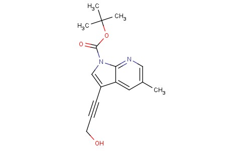 叔丁酯3(3-羟基丙-1-炔基)-5-甲基-1H-吡咯并[2,3-b)吡啶-1-羧酸叔丁酯