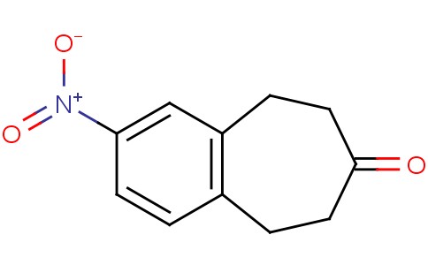 2-硝基-8,9-二氢-5H-苯并[7]轮烯-7（6H）-酮