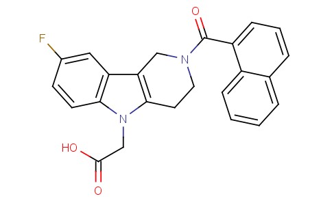 2-(2-(1-萘甲酰基)-8-氟-1.2.3.4-四氢吡啶并[4,3-B]吲哚-5基)乙酸