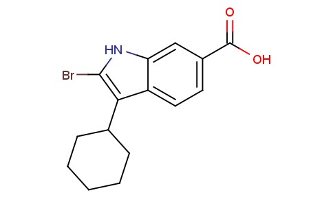 2-溴-3-环己基-1H-吲哚-6-羧酸