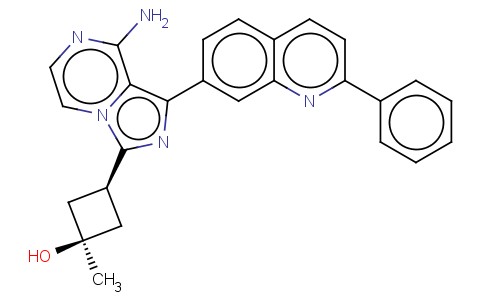 Cis-3-[8-Amino-1-(2-phenyl-7-quinolinyl)imidazo[1,5-a]pyrazin-3-yl]-1-methylcyclobutanol