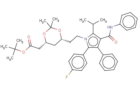 4R-cis)-6-[2-[2-(4-氟苯基)-5-(1-异丙基)-3-苯基-4-[(苯胺)羰基]-1H-吡咯-1-基]乙基]-2,2-二甲基-1,3-二氧六环-4-乙酸叔丁酯