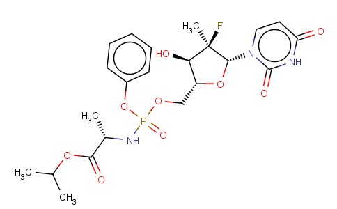 propan-2-yl (2S)-2-[[[(2R,3R,4R,5R)-5-(2,4-dioxopyrimidin-1-yl)-4-fluoro-3-hydroxy-4-methyloxolan-2-yl]methoxy-phenoxyphosphoryl]amino]propanoate