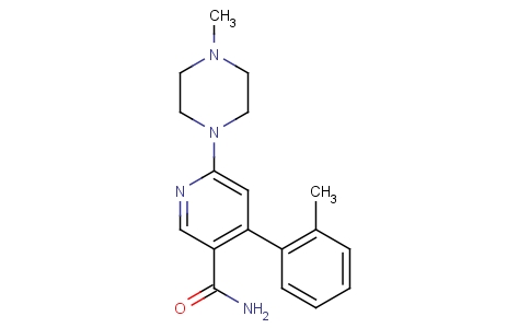 3-Pyridinecarboxamide, 4-(2-methylphenyl)-6-(4-methyl-1-piperazinyl)-