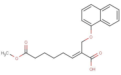 (E)-8-methoxy-2-((naphthalen-1-yloxy)methyl)-8-oxooct-2-enoic acid
