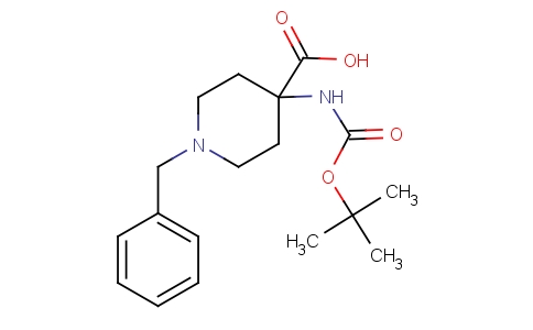 1-苄基-4-Boc-氨基哌啶-4-甲酸