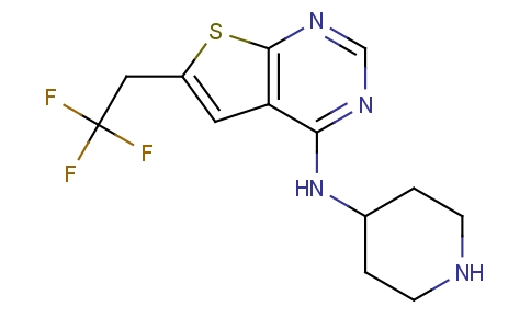 N-(piperidin-4-yl)-6-(2,2,2-trifluoroethyl)thieno[2,3-d]pyrimidin-4-amine