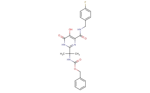 Benzyl 2-(4-(4-fluorobenzylcarbamoyl)-5-hydroxy-6-oxo-1,6-dihydropyrimidin-2-yl)propan-2-ylcarbamate