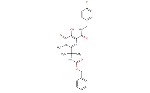 Benzyl 2-(4-(4-fluorobenzylcarbamoyl)-5-hydroxy-1-methyl-6-oxo-1,6-dihydropyrimidin-2-yl)propan-2-ylcarbamate