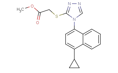 2-(4-(4-环丙基萘-1-基)-4H-1,2,4-噻唑-3-硫基)乙酸甲酯