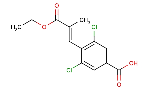 3,5-Dichloro-4-[(1e)-3-ethoxy-2-methyl-3-oxo-1-propen-1-yl]benzoic acid