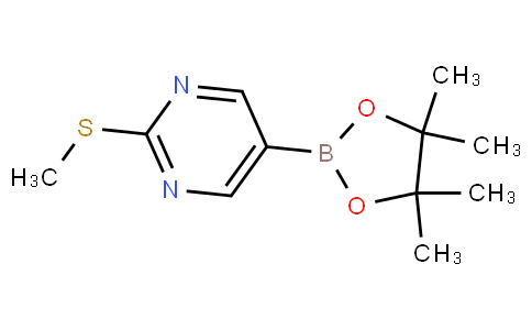 2-(methylthio)-5-(4,4,5,5-tetramethyl-1,3,2-dioxaborolan-2-yl)pyrimidine