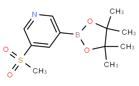 3-(methylsulfonyl)-5-(4,4,5,5-tetramethyl-1,3,2-dioxaborolan-2-yl)pyridine