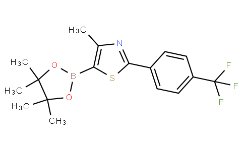 4-methyl-5-(4,4,5,5-tetramethyl-1,3,2-dioxaborolan-2-yl)-2-(4-(trifluoromethyl)phenyl)thiazole