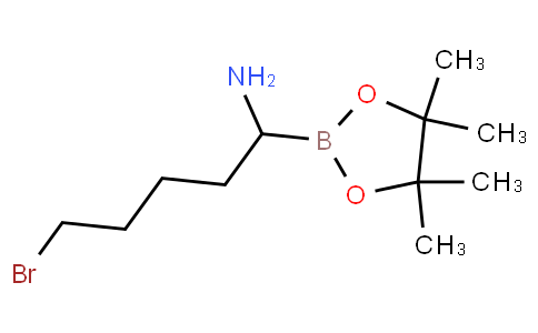 5-bromo-1-(4,4,5,5-tetramethyl-1,3,2-dioxaborolan-2-yl)pentan-1-amine