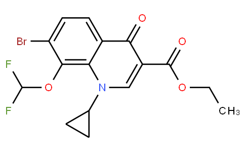 ethyl 7-bromo-1-cyclopropyl-8-(difluoromethoxy)-4-oxo-1,4-dihydroquinoline-3-carboxylate