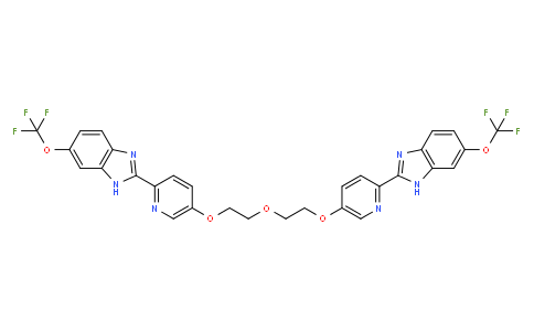 2,2'-(5,5'-((oxybis(ethane-2,1-diyl))bis(oxy))bis(pyridine-5,2-diyl))bis(6-(trifluoromethoxy)-1H-benzo[d]imidazole)