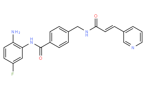 (E)-N-(2-amino-5-fluorophenyl)-4-((3-(pyridin-3-yl)acrylamido)methyl)benzamide