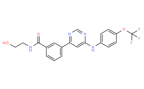 N-(2-hydroxyethyl)-3-(6-((4-(trifluoromethoxy)phenyl)amino)pyrimidin-4-yl)benzamide