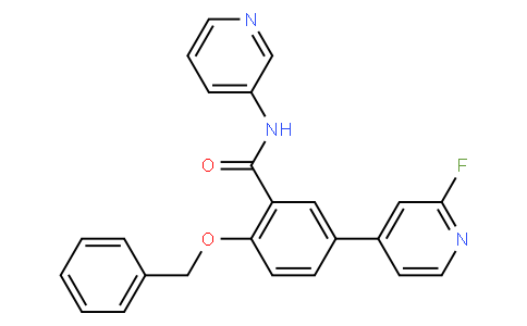 2-(benzyloxy)-5-(2-fluoropyridin-4-yl)-N-(pyridin-3-yl)benzamide