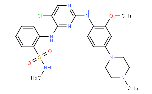 2-[[5-氯-2-[[2-甲氧基-4-(4-甲基-1-哌嗪基)苯基]氨基]-4-嘧啶基]氨基]-N-甲基苯磺酰胺