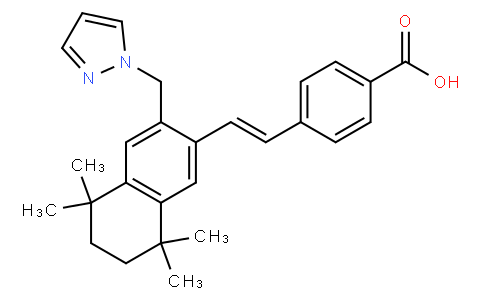 (E)-4-(2-(3-((1H-pyrazol-1-yl)methyl)-5,5,8,8-tetramethyl-5,6,7,8-tetrahydronaphthalen-2-yl)vinyl)benzoic acid