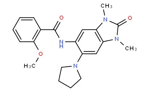 N-(1,3-dimethyl-2-oxo-6-(pyrrolidin-1-yl)-2,3-dihydro-1H-benzo[d]imidazol-5-yl)-2-methoxybenzamide