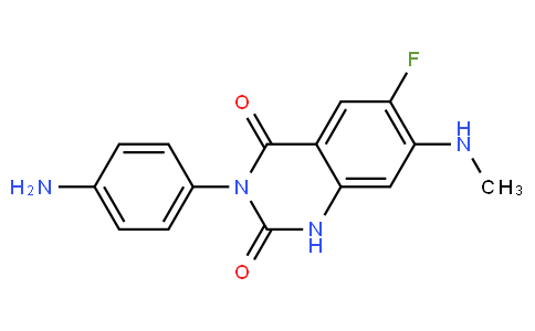 3-(4-Aminophenyl)-6-fluoro-7-(methylamino)quinazoline-2,4(1H,3H)-dione