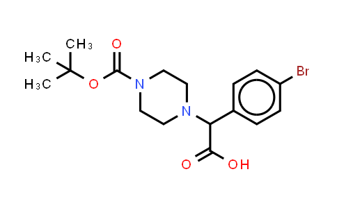 2-(4-Boc-piperazinyl)-α-(4-bromo-phenyl)acetic acid