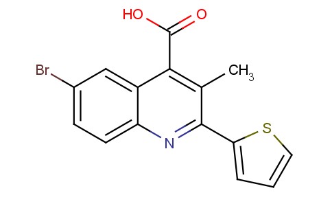 6-Bromo-3-methyl-2-thiophen-2-yl-quinoline-4-carboxylic acid