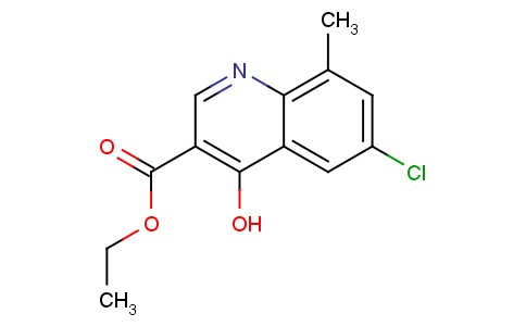 6-Chloro-4-hydroxy-8-methylquinoline-3-carboxylic ethyl ester