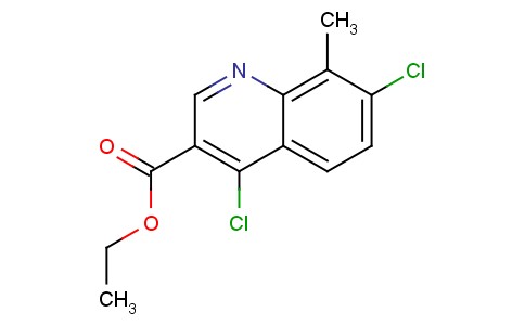 4,7-Dichloro-8-methylquinoline-3-carboxylic ethyl ester 