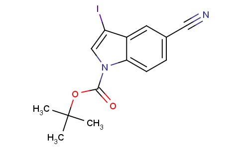1-BOC-5-氰基-3-碘吲哚