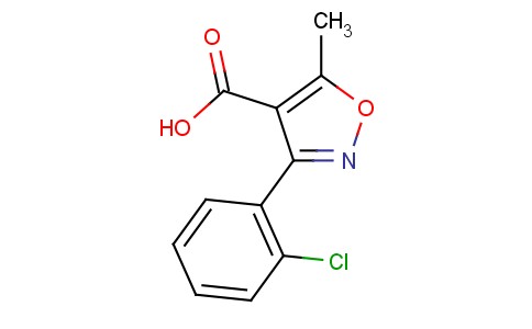 5-Methyl-3-(2’-chlorophenyl)-4-isoxazolecarboxylic acid