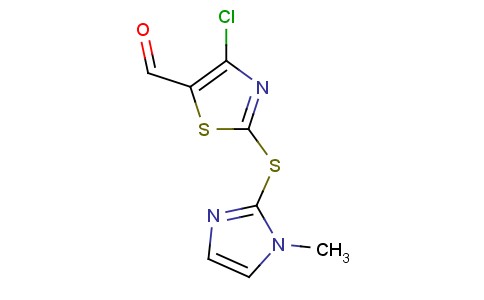 4-chloro-2-(1-methyl-1H-imidazol-2-ylthio)thiazole-5-carbaldehyde