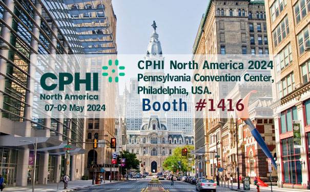 2024 CPHI North America in Philadelphia, USA, on May 07-09, Booth # 1416
