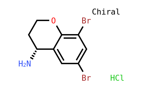 (4R)-6,8-二溴-3,4-二氢-2H-1-苯并吡喃-4-胺盐酸盐